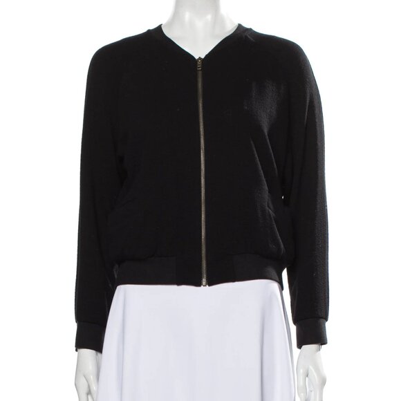 Ganni Black Zip Jacket Small - Picture 1 of 3